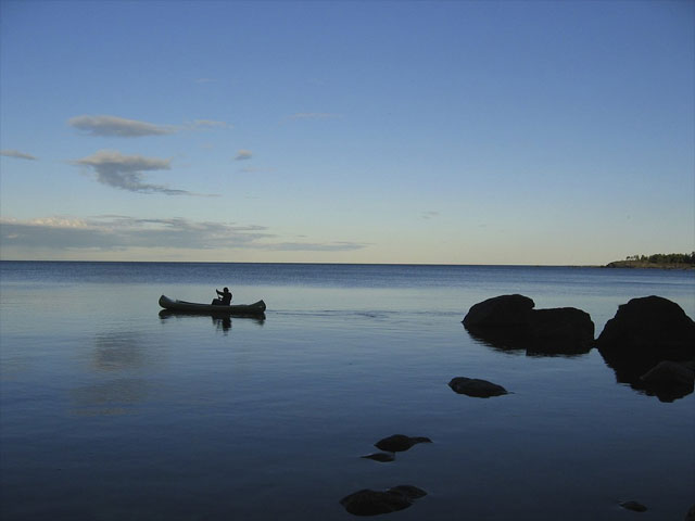 Kanu fahren in Smaland, Sdschweden
